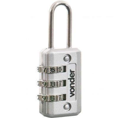 Cadeado Com Segredo 20mm Cinza 3 Combinações - Vonder