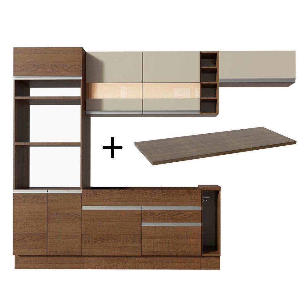 Cozinha Completa Madesa Vicenza com Armário e Balcão + Tampo - 1