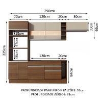 Cozinha Completa Madesa Vicenza com Armário e Balcão + Tampo - 13