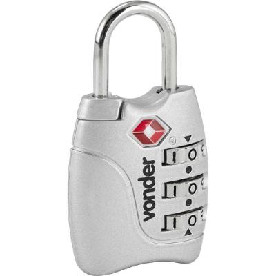 Cadeado Com Segredo 3 Algarismo Tsa Prata Vonder