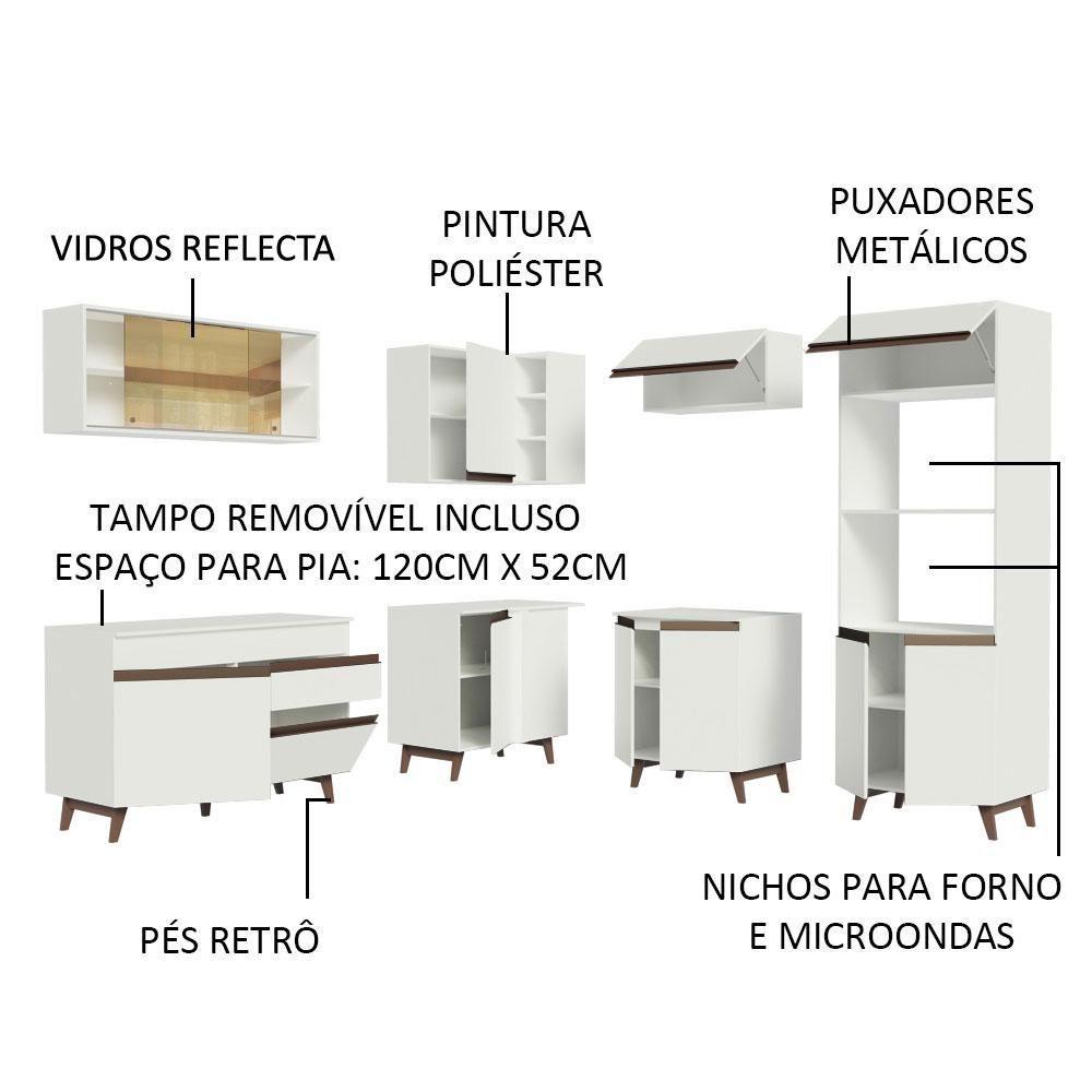 Cozinha Completa de Canto Reims com Armário Balcão Madesa - 3