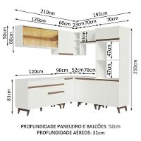 Cozinha Completa de Canto Reims com Armário Balcão Madesa