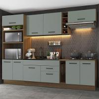 Cozinha Completa Madesa Agata com Armário e Balcão Cinza - 13