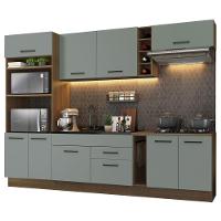 Cozinha Completa Madesa Agata com Armário e Balcão Cinza - 15