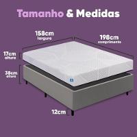 Cama Box Queen Desmontável Cinza + Colchão Umaflex Fit Firm D33 17cm Altura - Orthocamas - 2