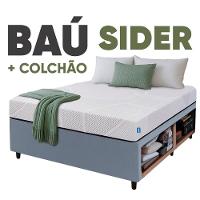 Cama Box Baú Base Sider Solteiro Cinza + Colchão Umaflex Fit Firm D33 Altura 17cm - Orthocamas - 9