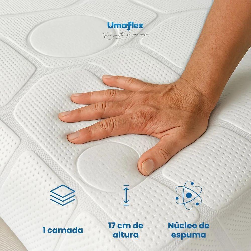 Cama Box Casal Desmontável Bege + Colchão Umaflex Fit Firm D33 17cm Altura - Orthocamas - 7
