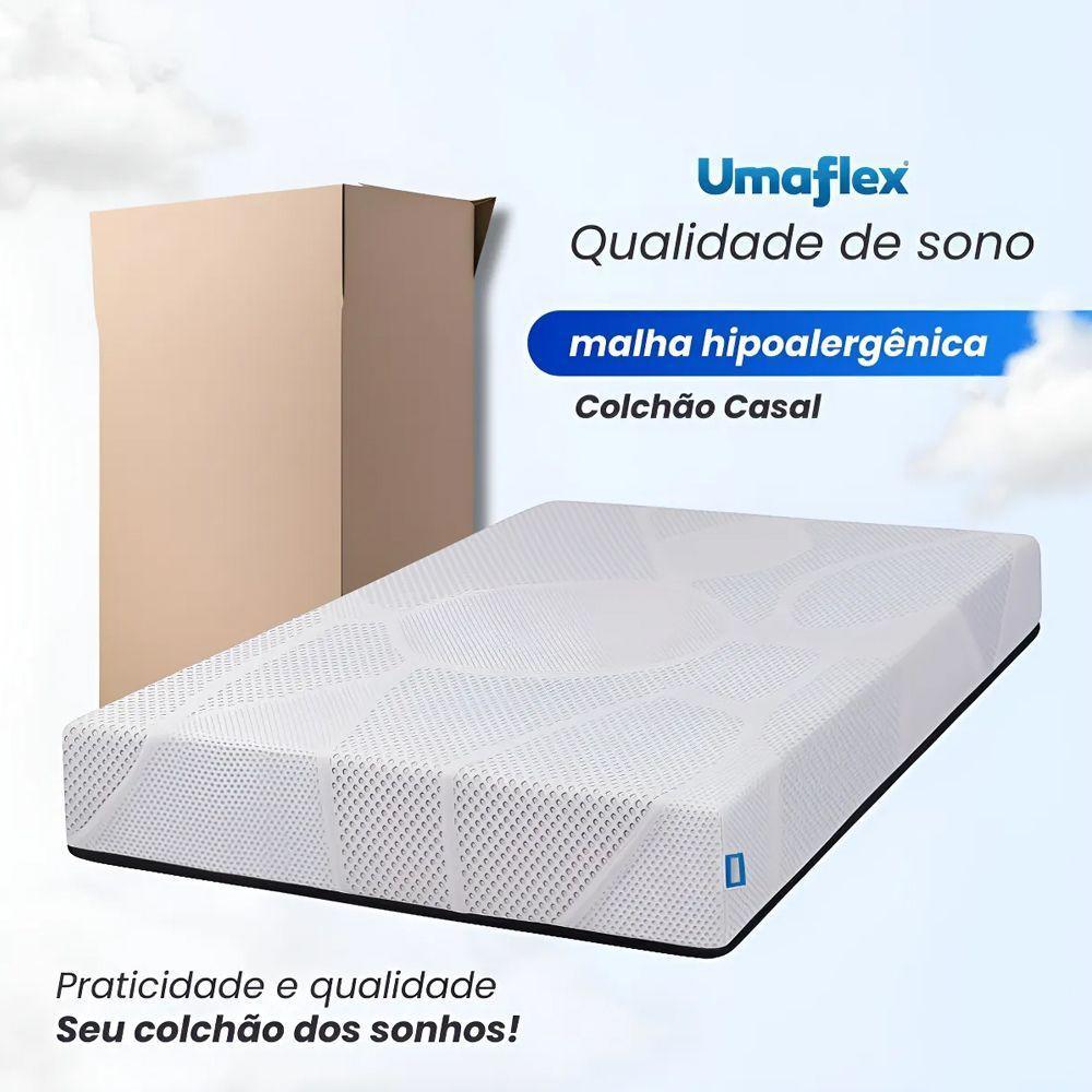 Cama Box Baú Base Sider Casal Preto + Colchão Umaflex Fit Firm D33 Altura 17cm - Orthocamas - 7