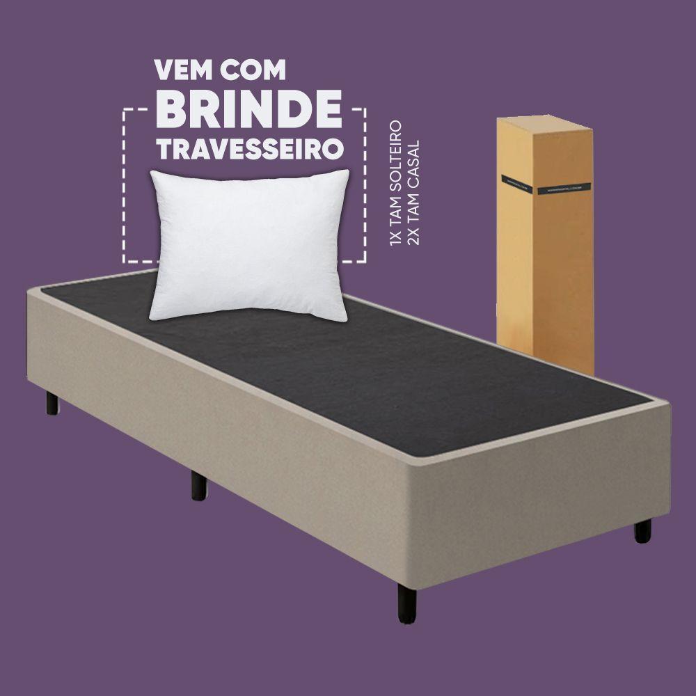 Cama Box Solteiro Desmontável Bege + Colchão Umaflex Fit Firm D33 17cm Altura - Orthocamas - 3