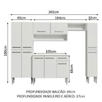Cozinha Completa Emilly Hit com Armário e Balcão Madesa - 3