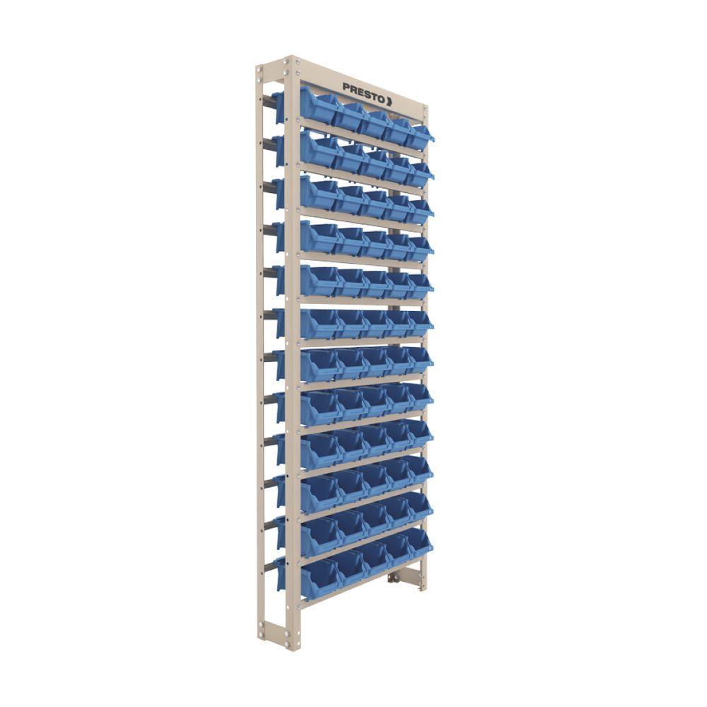 Estante Gaveteiro Com 60 Gavetas N3 Azul E Bege Presto - 1