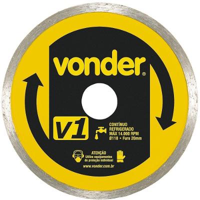 Disco Diamantado 110mm Contínuo Furo 20mm V1 Vonder