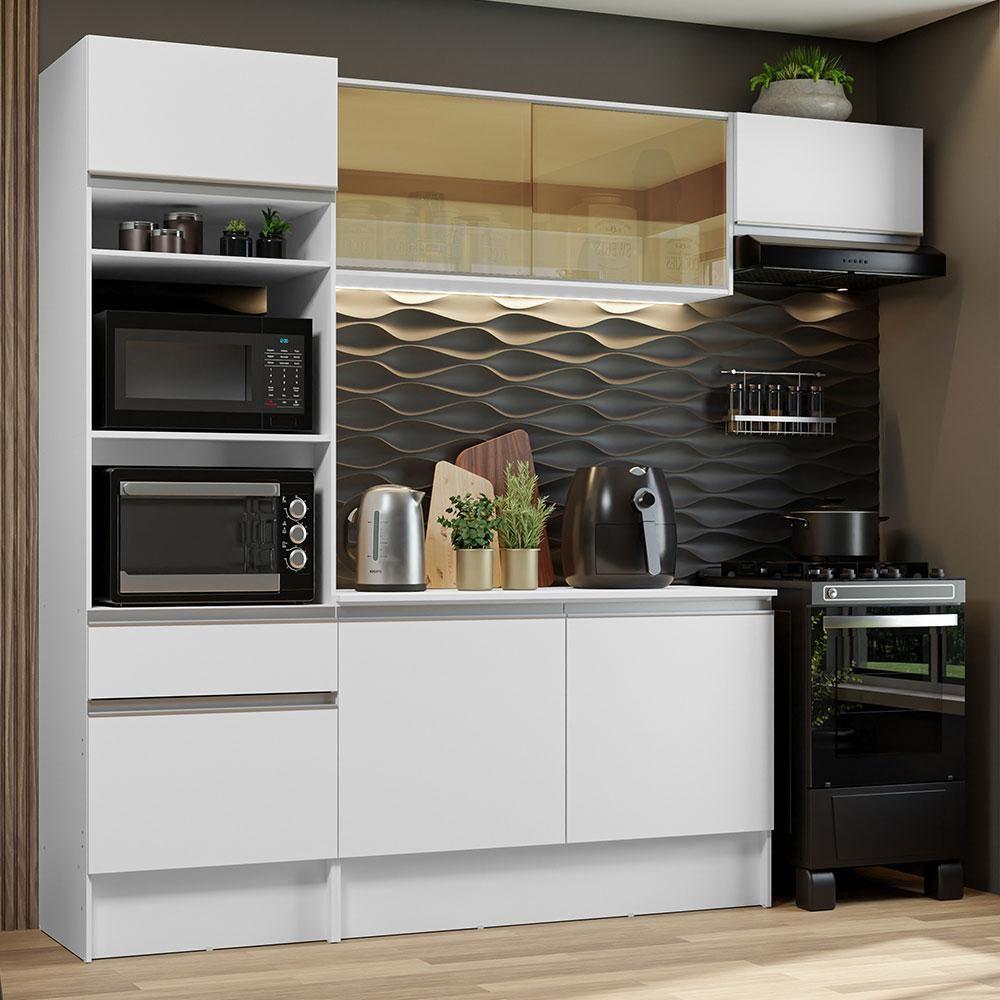 Cozinha Completa Diamante com Armário Balcão e Tampo Madesa - 1