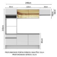 Cozinha Completa Diamante com Armário Balcão e Tampo Madesa - 6