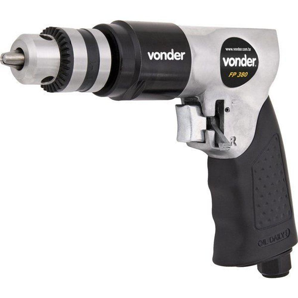 Furadeira 3-8 Pneumática Pistola 6pcm 1-4 Npt Fp380 Vonder - 2