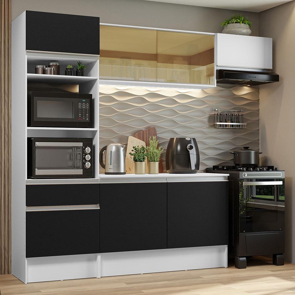 Cozinha Completa Diamante com Armário Balcão e Tampo Madesa - 1