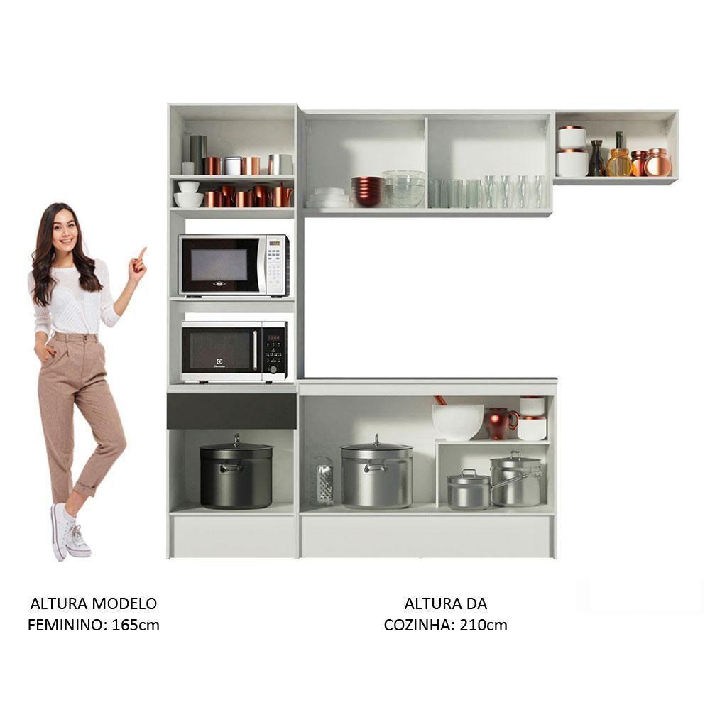 Cozinha Completa Diamante com Armário Balcão e Tampo Madesa - 4