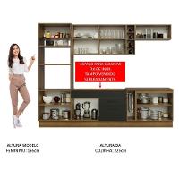 Cozinha Completa Madesa Agata Armário Balcão s/ Tampo Rustic - 10