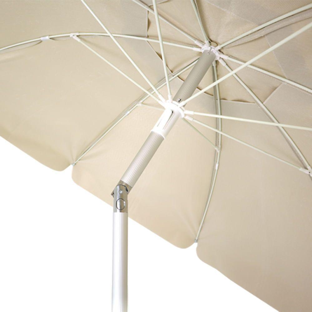 Guarda-sol Bel 2,40 M Bagum Alumínio-fibra De Vidro Bege - 2