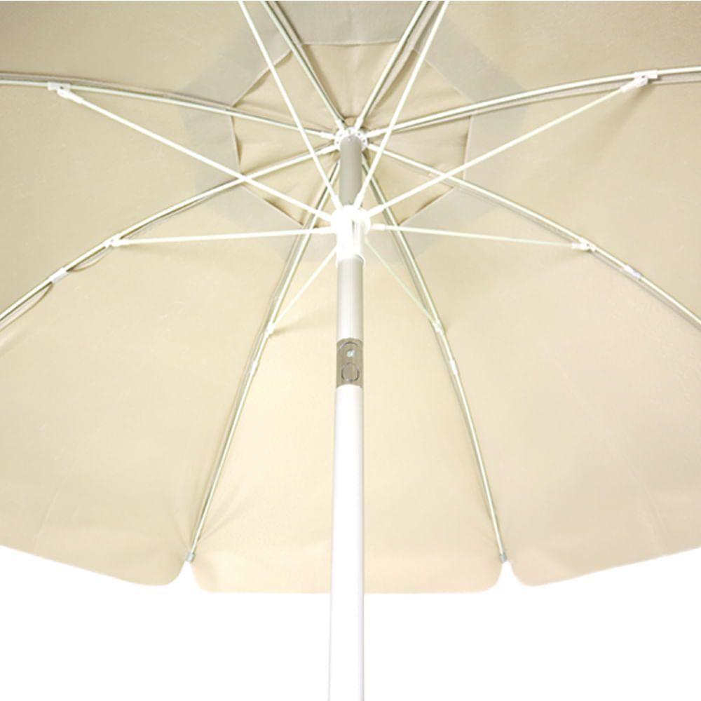 Guarda-sol Bel 2,40 M Bagum Alumínio-fibra De Vidro Bege - 3