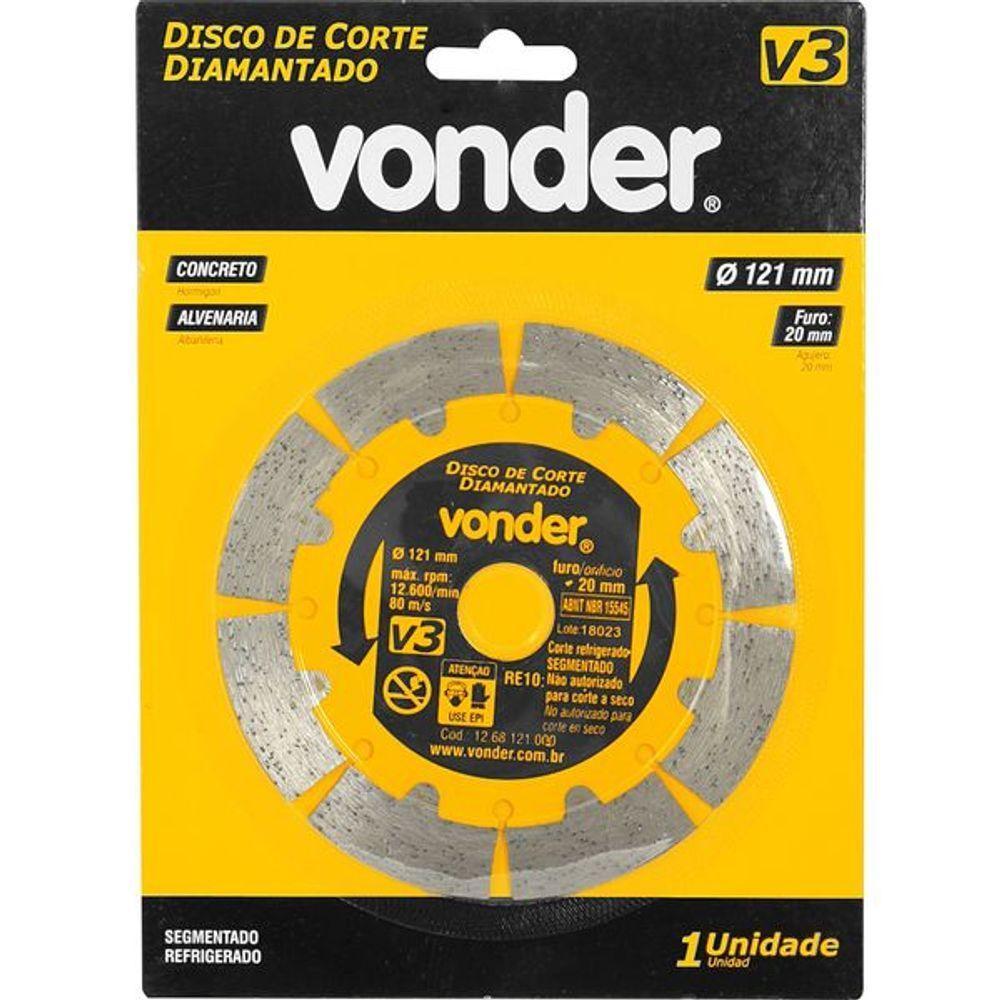 Disco Diamantado 121mm V3 Segmentado Vonder - 2