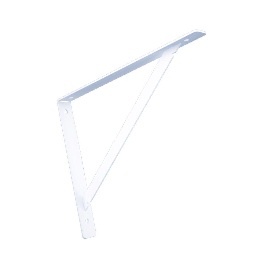 Cantoneira Mão Francesa Branca New 30cm Reforçada Presto - 2