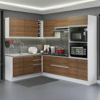 Cozinha Completa De Canto Mdf Madesa Acordes Branco Rustic