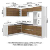Cozinha Completa De Canto Mdf Madesa Acordes Branco Rustic - 8