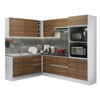 Cozinha Completa De Canto Mdf Madesa Acordes Branco Rustic - 9