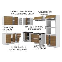 Cozinha Completa De Canto Mdf Madesa Acordes Branco Rustic - 10
