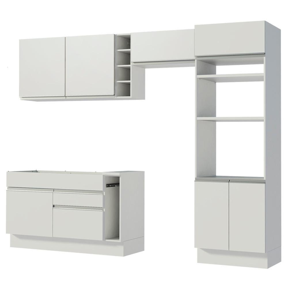 Cozinha Completa Cristal com Armário e Balcão (sem Tampo E Pia) Madesa - 5