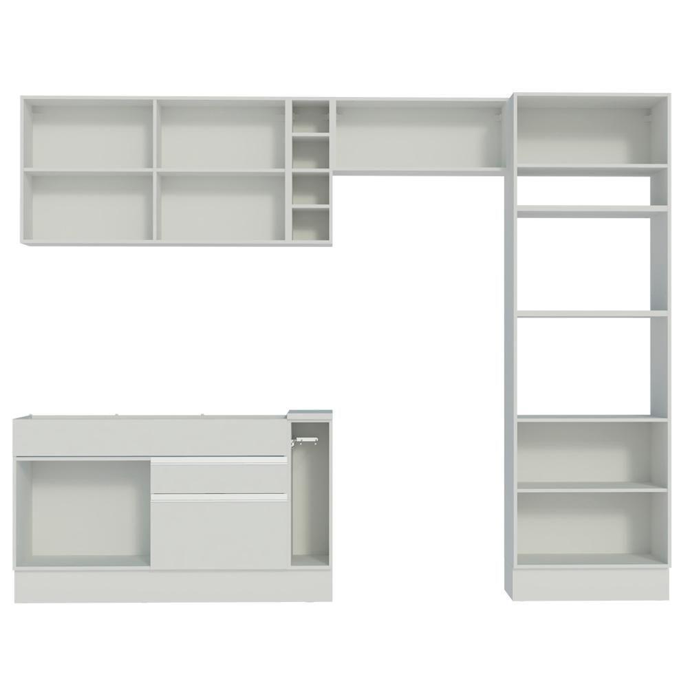 Cozinha Completa Cristal com Armário e Balcão (sem Tampo E Pia) Madesa - 7