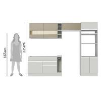Cozinha Completa Cristal com Armário e Balcão (sem Tampo E Pia) Madesa