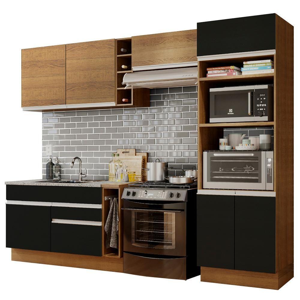 Cozinha Completa Cristal com Armário e Balcão (sem Tampo e Pia) Madesa - 3