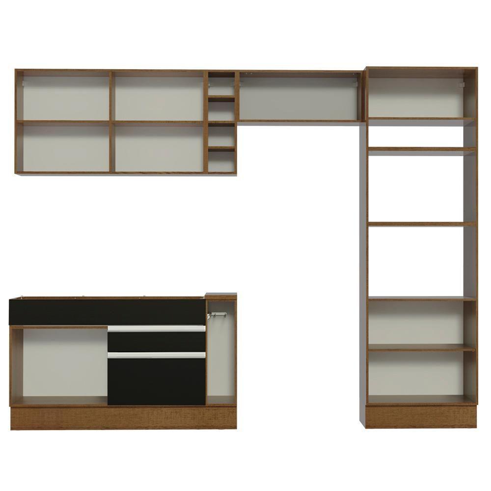 Cozinha Completa Cristal com Armário e Balcão (sem Tampo e Pia) Madesa - 6