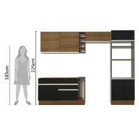 Cozinha Completa Cristal com Armário e Balcão (sem Tampo e Pia) Madesa - 2