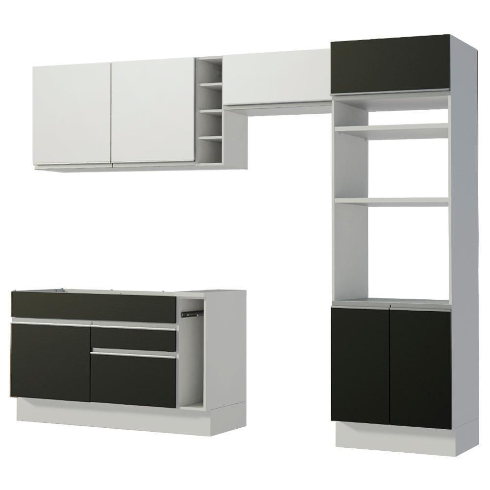 Cozinha Completa Cristal com Armário e Balcão (sem Tampo e Pia) Madesa - 7