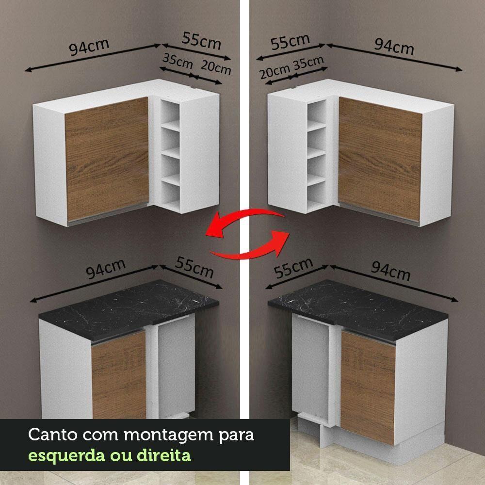 Cozinha Completa 479003 Armário E Balcão Branco/Rustic - 4