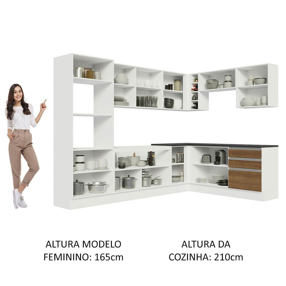 Cozinha Completa 479003 Armário E Balcão Branco/Rustic - 7