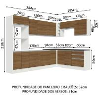 Cozinha Completa 479003 Armário E Balcão Branco/Rustic - 9