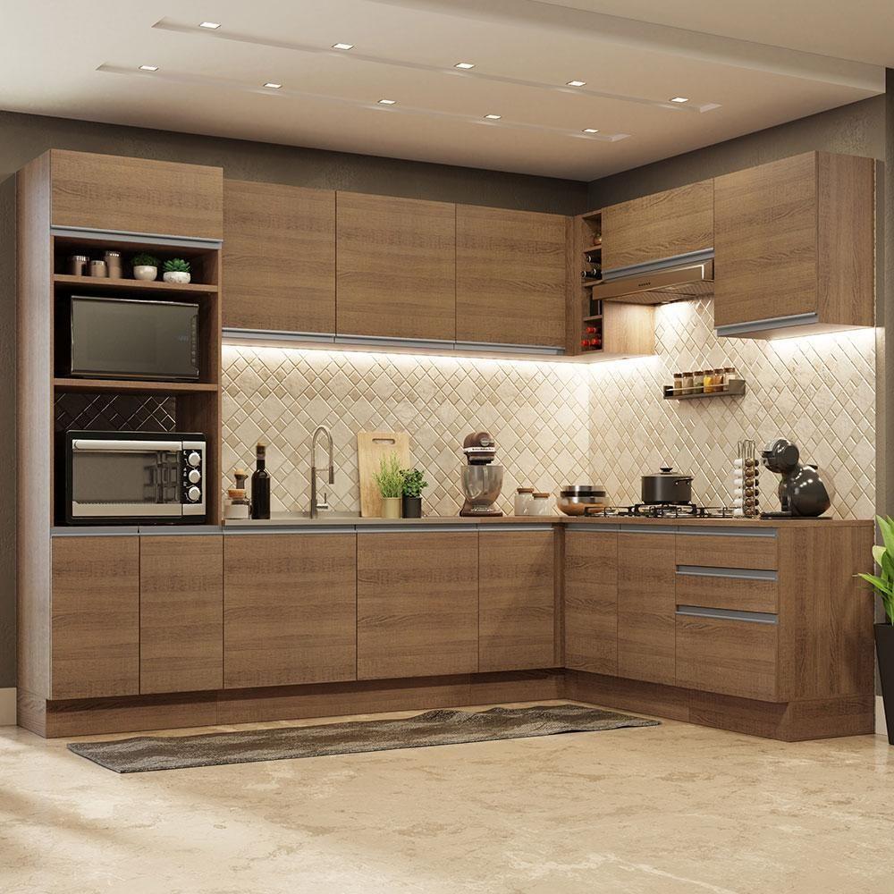 Cozinha Completa 479001 Com Armário E Balcão RusticRustic - 1