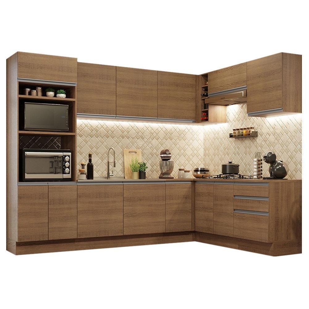 Cozinha Completa 479001 Com Armário E Balcão RusticRustic - 10