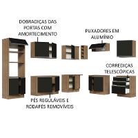 Cozinha Completa 479001 Com Armário E Balcão Rustic/Preto - 8