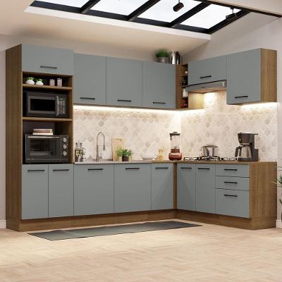Cozinha Completa 479001 Com Armário E Balcão Rustic/Cinza