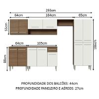 Cozinha Completa Com Armário E Balcão Rustic/branco - 9
