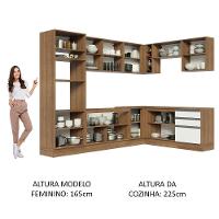 Cozinha Completa 479001 Com Armário E Balcão Rustic/Branco - 7