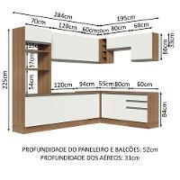 Cozinha Completa 479001 Com Armário E Balcão Rustic/Branco - 9