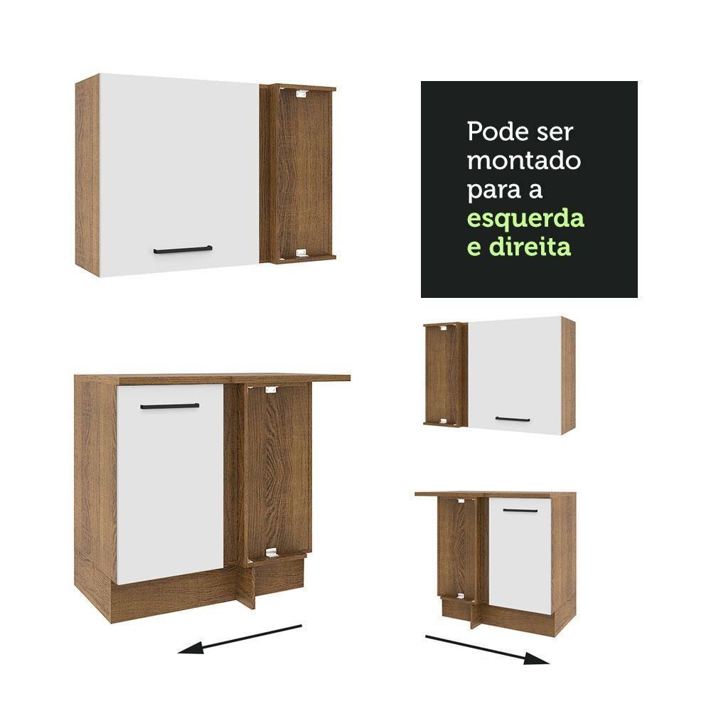 Cozinha Completa 479001 Com Armário E Balcão Rustic/Branco - 3