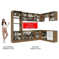 Cozinha Completa 479001 Com Armário E Balcão Rustic/Branco - 7