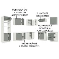 Cozinha Completa 479001 Com Armário E Balcão Branco/Cinza - 8